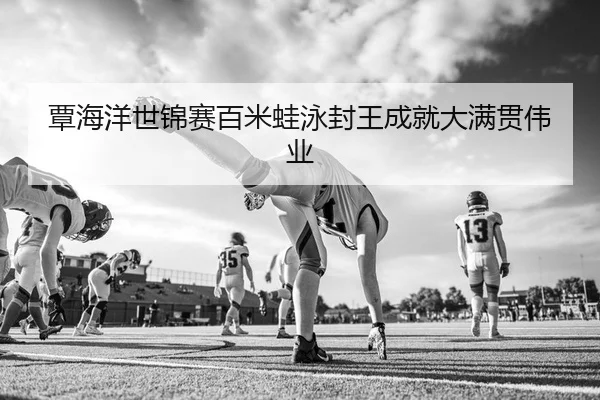 覃海洋世锦赛百米蛙泳封王成就大满贯伟业